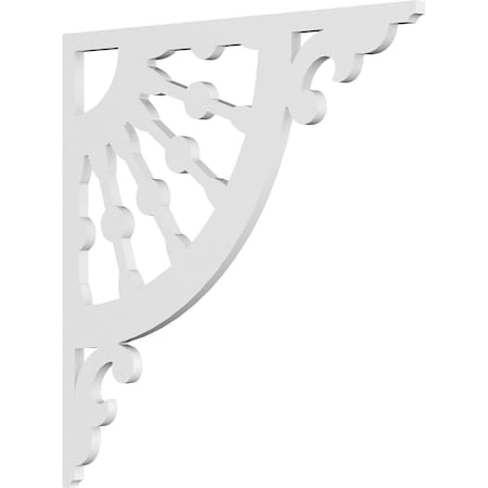 Ekena Millwork Wagon Wheel Architectural Grade PVC Bracket, 5/8"W X 22"D X 22"H BKTP01X22X22WW